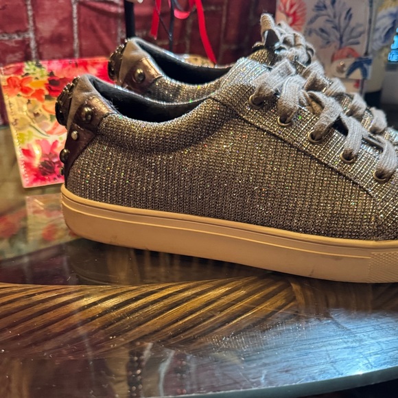 Kurt Geiger Studded Metallic Sneakers - Picture 4 of 6